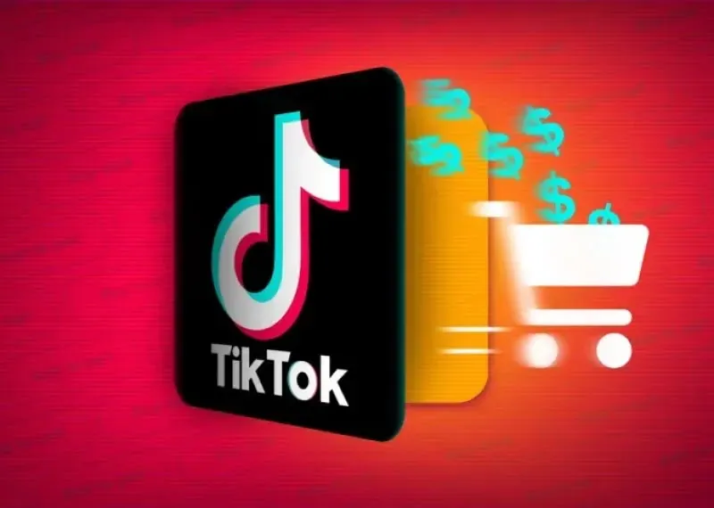 TikTok conectado a um carrinho de compras